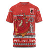 St. George Illawarra Dragons Christmas Custom T-shirt - Ugly Xmas And Aboriginal Patterns For Die Hard Fan T-shirt