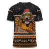 Wests Tigers Christmas Custom T-shirt - Ugly Xmas And Aboriginal Patterns For Die Hard Fan T-shirt