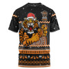 Wests Tigers Christmas Custom T-shirt - Ugly Xmas And Aboriginal Patterns For Die Hard Fan T-shirt