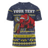 North Queensland Cowboys Christmas Custom T-shirt - Ugly Xmas And Aboriginal Patterns For Die Hard Fan T-shirt