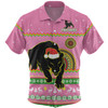 Penrith Panthers Christmas Custom Hawaiian Shirt - Ugly Xmas And Aboriginal Patterns For Die Hard Fan Hawaiian Shirt