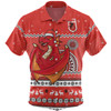 St. George Illawarra Dragons Christmas Custom Hawaiian Shirt - Ugly Xmas And Aboriginal Patterns For Die Hard Fan Hawaiian Shirt