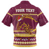 Brisbane Broncos Christmas Custom Hawaiian Shirt - Ugly Xmas And Aboriginal Patterns For Die Hard Fan Hawaiian Shirt