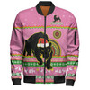 Penrith Panthers Christmas Custom Bomber Jacket - Ugly Xmas And Aboriginal Patterns For Die Hard Fan Bomber Jacket