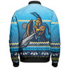 Gold Coast Titans Christmas Custom Bomber Jacket - Ugly Xmas And Aboriginal Patterns For Die Hard Fan Bomber Jacket