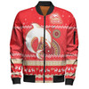 Redcliffe Dolphins Christmas Custom Bomber Jacket - Ugly Xmas And Aboriginal Patterns For Die Hard Fan Bomber Jacket