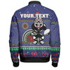 New Zealand Warriors Christmas Custom Bomber Jacket - Ugly Xmas And Aboriginal Patterns For Die Hard Fan Bomber Jacket