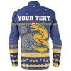 Parramatta Eels Christmas Custom Long Sleeve Shirt - Ugly Xmas And Aboriginal Patterns For Die Hard Fan Long Sleeve Shirt