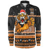 Wests Tigers Christmas Custom Long Sleeve Shirt - Ugly Xmas And Aboriginal Patterns For Die Hard Fan Long Sleeve Shirt