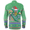 Canberra Raiders Christmas Custom Long Sleeve Shirt - Ugly Xmas And Aboriginal Patterns For Die Hard Fan Long Sleeve Shirt