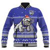 Canterbury-Bankstown Bulldogs Christmas Custom Baseball Jacket - Ugly Xmas And Aboriginal Patterns For Die Hard Fan Baseball Jacket