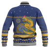 Parramatta Eels Christmas Custom Baseball Jacket - Ugly Xmas And Aboriginal Patterns For Die Hard Fan Baseball Jacket