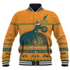 Australia Wallabies Christmas Custom Baseball Jacket - Ugly Xmas And Aboriginal Patterns For Die Hard Fan Baseball Jacket