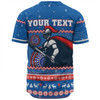Newcastle Knights Christmas Custom Baseball Shirt - Ugly Xmas And Aboriginal Patterns For Die Hard Fan Baseball Shirt