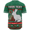 South Sydney Rabbitohs Custom Baseball Shirt - Ugly Xmas And Aboriginal Patterns For Die Hard Fan Baseball Shirt