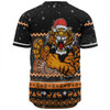 Wests Tigers Christmas Custom Baseball Shirt - Ugly Xmas And Aboriginal Patterns For Die Hard Fan Baseball Shirt