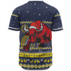 North Queensland Cowboys Christmas Custom Baseball Shirt - Ugly Xmas And Aboriginal Patterns For Die Hard Fan Baseball Shirt