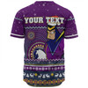 Melbourne Storm Christmas Custom Baseball Shirt - Ugly Xmas And Aboriginal Patterns For Die Hard Fan Baseball Shirt