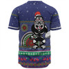 New Zealand Warriors Christmas Custom Baseball Shirt - Ugly Xmas And Aboriginal Patterns For Die Hard Fan Baseball Shirt