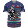 New Zealand Warriors Christmas Custom Baseball Shirt - Ugly Xmas And Aboriginal Patterns For Die Hard Fan Baseball Shirt