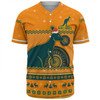 Australia Wallabies Christmas Custom Baseball Shirt - Ugly Xmas And Aboriginal Patterns For Die Hard Fan Baseball Shirt