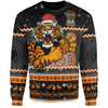 Wests Tigers Christmas Custom Sweatshirt - Ugly Xmas And Aboriginal Patterns For Die Hard Fan Sweatshirt