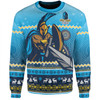 Gold Coast Titans Christmas Custom Sweatshirt - Ugly Xmas And Aboriginal Patterns For Die Hard Fan Sweatshirt