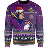 Melbourne Storm Christmas Custom Sweatshirt - Ugly Xmas And Aboriginal Patterns For Die Hard Fan Sweatshirt