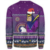 Melbourne Storm Christmas Custom Sweatshirt - Ugly Xmas And Aboriginal Patterns For Die Hard Fan Sweatshirt