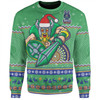 Canberra Raiders Christmas Custom Sweatshirt - Ugly Xmas And Aboriginal Patterns For Die Hard Fan Sweatshirt