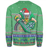 Canberra Raiders Christmas Custom Sweatshirt - Ugly Xmas And Aboriginal Patterns For Die Hard Fan Sweatshirt