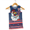 Sydney Roosters Christmas Custom Men Singlet - Ugly Xmas And Aboriginal Patterns For Die Hard Fan Men Singlet