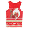 Redcliffe Dolphins Christmas Custom Men Singlet - Ugly Xmas And Aboriginal Patterns For Die Hard Fan Men Singlet
