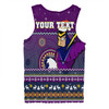 Melbourne Storm Christmas Custom Men Singlet - Ugly Xmas And Aboriginal Patterns For Die Hard Fan Men Singlet