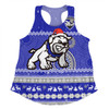 Canterbury-Bankstown Bulldogs Christmas Custom Women Racerback Singlet - Ugly Xmas And Aboriginal Patterns For Die Hard Fan Women Racerback Singlet