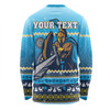 Gold Coast Titans Christmas Custom Long Sleeve T-shirt - Ugly Xmas And Aboriginal Patterns For Die Hard Fan Long Sleeve T-shirt