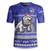 Canterbury-Bankstown Bulldogs Christmas Custom Rugby Jersey - Ugly Xmas And Aboriginal Patterns For Die Hard Fan Rugby Jersey