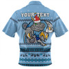 New South Wales Cockroaches Christmas Custom Zip Polo Shirt - Ugly Xmas And Aboriginal Patterns For Die Hard Fan Zip Polo Shirt