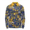 Parramatta Eels Long Sleeve Polo Shirt - Team Of Us Die Hard Fan Supporters Comic Style Long Sleeve Polo Shirt