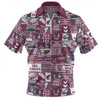 Manly Warringah Sea Eagles Zip Polo Shirt - Team Of Us Die Hard Fan Supporters Comic Style Zip Polo Shirt