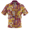 Brisbane Broncos Zip Polo Shirt - Team Of Us Die Hard Fan Supporters Comic Style Zip Polo Shirt