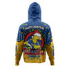 Parramatta Eels Christmas Custom Hoodie - Merry Christmas Our Beloved Team With Aboriginal Dot Art Pattern Hoodie