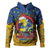 Parramatta Eels Christmas Custom Hoodie - Merry Christmas Our Beloved Team With Aboriginal Dot Art Pattern Hoodie