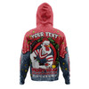 Sydney Roosters Christmas Custom Hoodie - Merry Christmas Our Beloved Team With Aboriginal Dot Art Pattern Hoodie