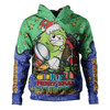 Canberra Raiders Christmas Custom Hoodie - Merry Christmas Our Beloved Team With Aboriginal Dot Art Pattern Hoodie