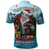 Cronulla-Sutherland Sharks Christmas Custom Polo Shirt - Merry Christmas Our Beloved Team With Aboriginal Dot Art Pattern Polo Shirt