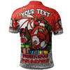 St. George Illawarra Dragons Christmas Custom Polo Shirt - Merry Christmas Our Beloved Team With Aboriginal Dot Art Pattern Polo Shirt