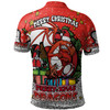 St. George Illawarra Dragons Christmas Custom Polo Shirt - Merry Christmas Our Beloved Team With Aboriginal Dot Art Pattern Polo Shirt
