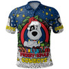 North Queensland Cowboys Christmas Custom Polo Shirt - Merry Christmas Our Beloved Team With Aboriginal Dot Art Pattern Polo Shirt