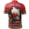 Redcliffe Dolphins Christmas Custom Polo Shirt - Merry Christmas Our Beloved Team With Aboriginal Dot Art Pattern Polo Shirt
